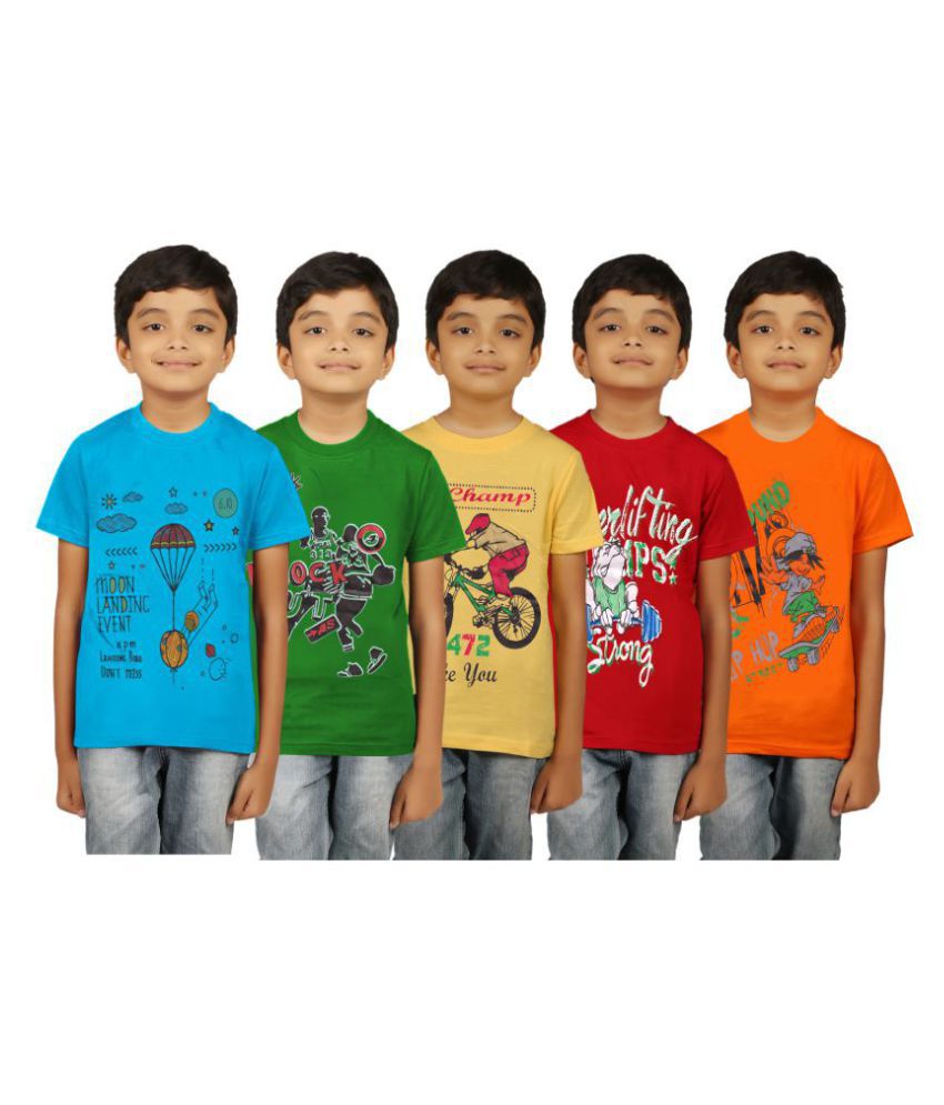 Kiddeo Kids boys t shirts(Pack of Buy Kiddeo Kids boys t shirts(Pack of 5) Online at Low Price Snapdeal