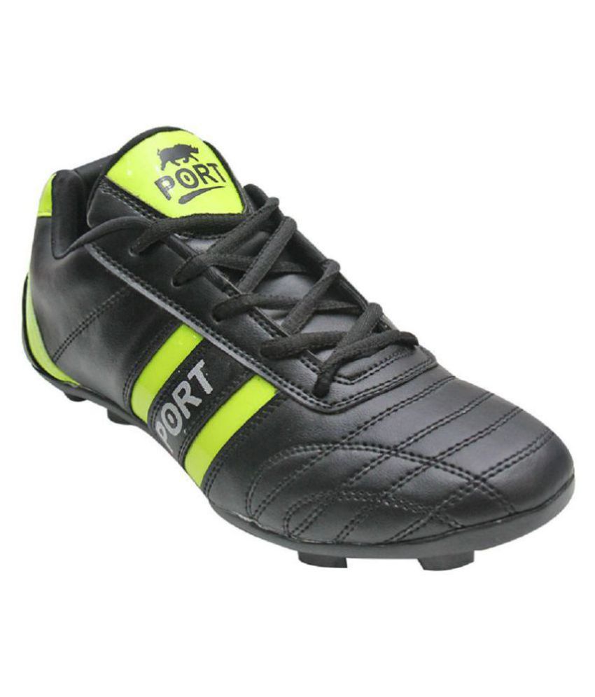 Port Soccer Black Football Shoes: Buy 