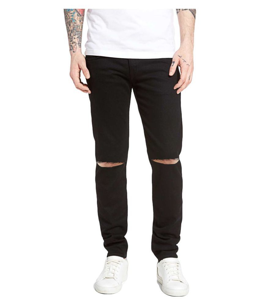 OIIN Black Slim Jeans - Buy OIIN Black Slim Jeans Online at Best Prices ...