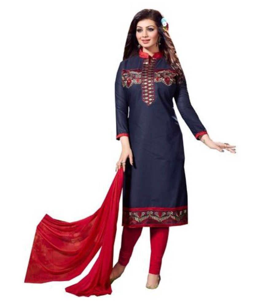 Kavya Fashion Multicoloured Polycotton Dress Material - Buy Kavya ...