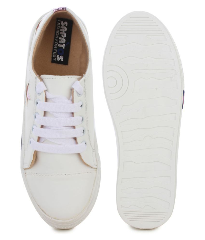 Sapatos White Casual Shoes Price in India- Buy Sapatos White Casual ...