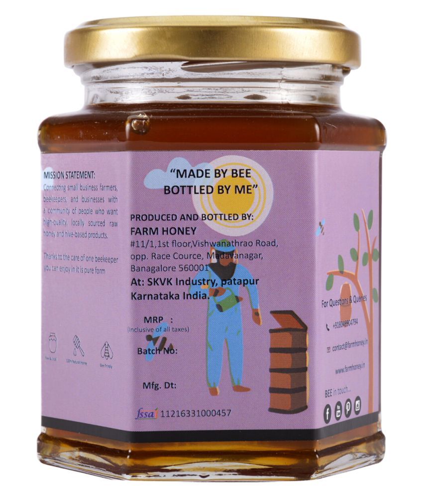 Farm Honey Raw Garlic Mixed Honey 350 gm Buy Farm Honey Raw Garlic