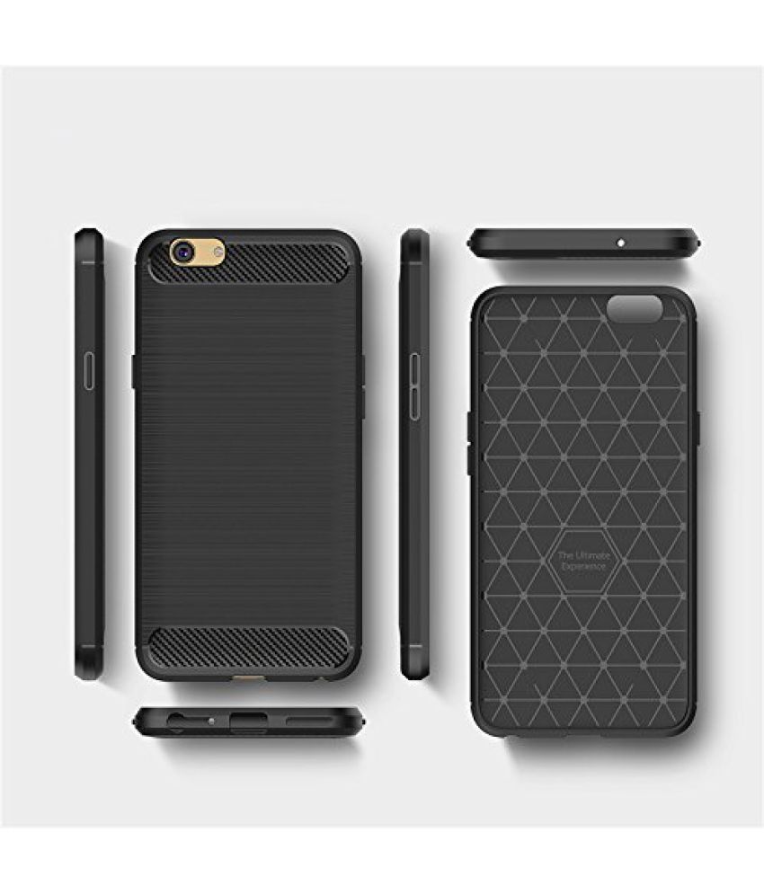 Oppo F3 plus Soft Silicon Cases PWORLD Black Plain Back Covers