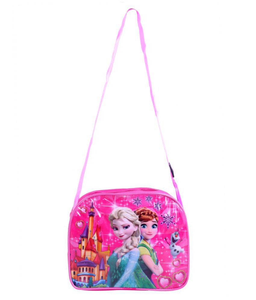    			Best shop sling bag for girls from 2 to 10 years kids sling cum clutch bag.pink colour