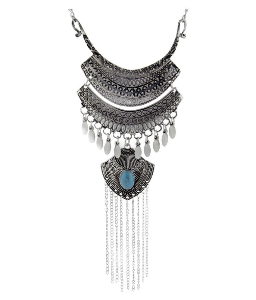 The Jewelbox Tribal Bohemian Statement Turquoise Antique Oxidized