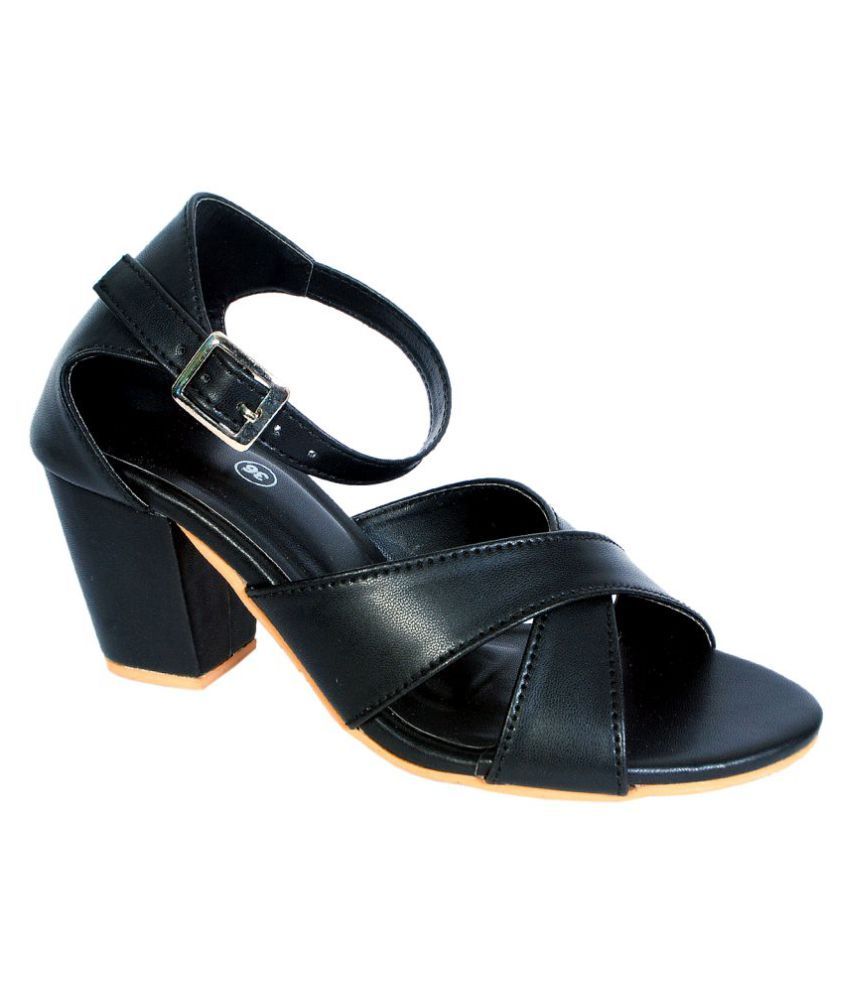 black block heels 2.5 inch