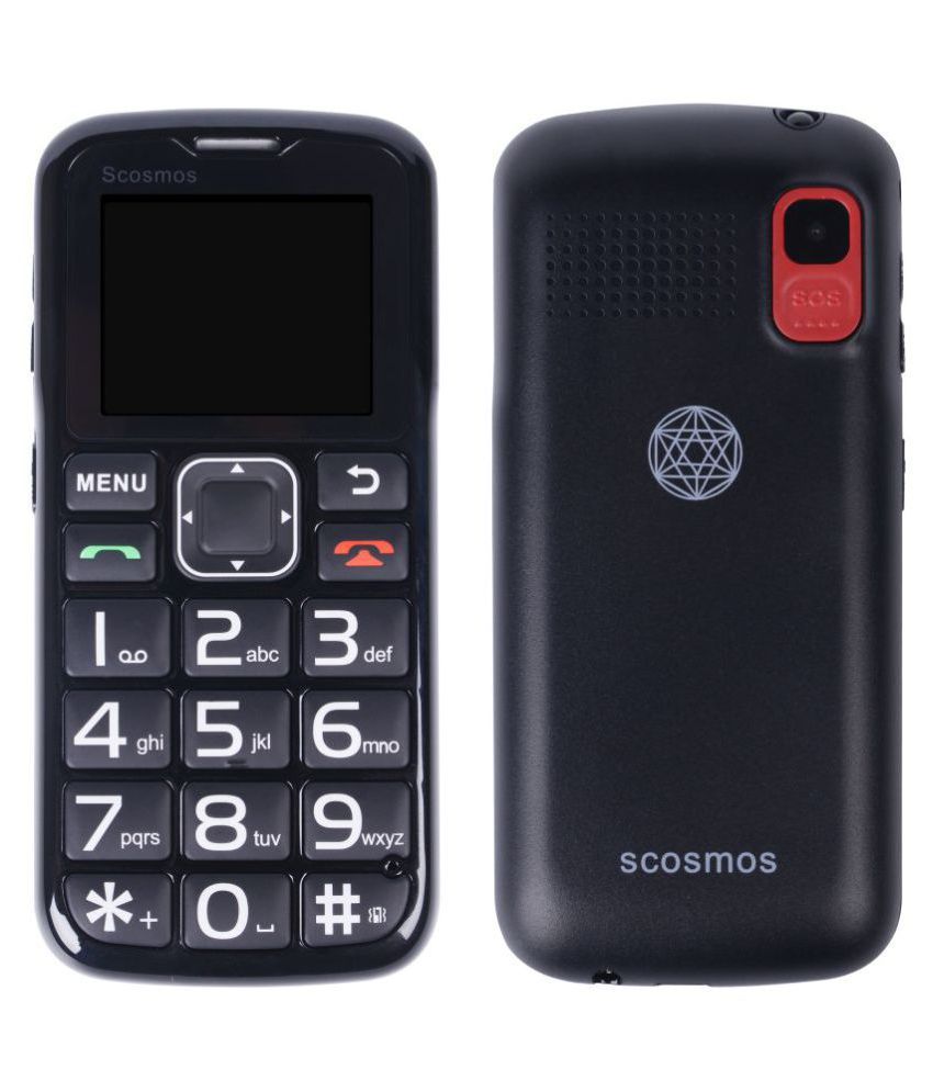 SCOSMOS Large Button Feature Phone Black
