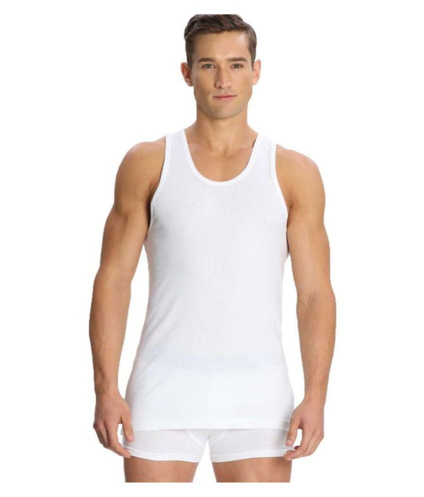 Ecott White Sleeveless Vests Pack of 4 - Buy Ecott White Sleeveless ...