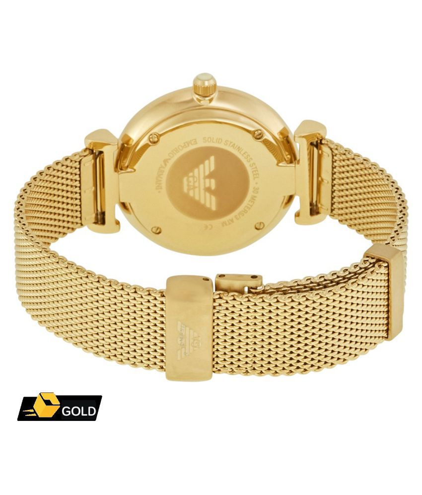 Emporio Armani AR1957 Retro Gold Watch 