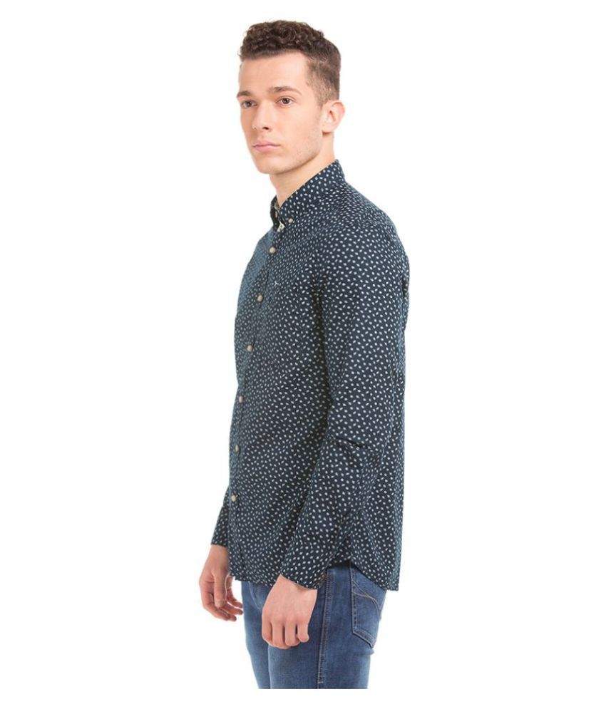 flying machine blue shirt