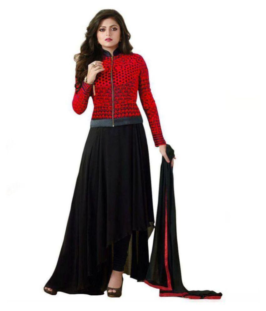 georgette gown with jacket