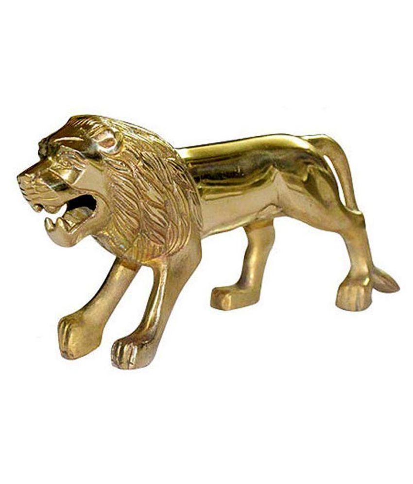 Capeshoppers Brass Standing lion on mudgaurd For Royal Enfield Bullet