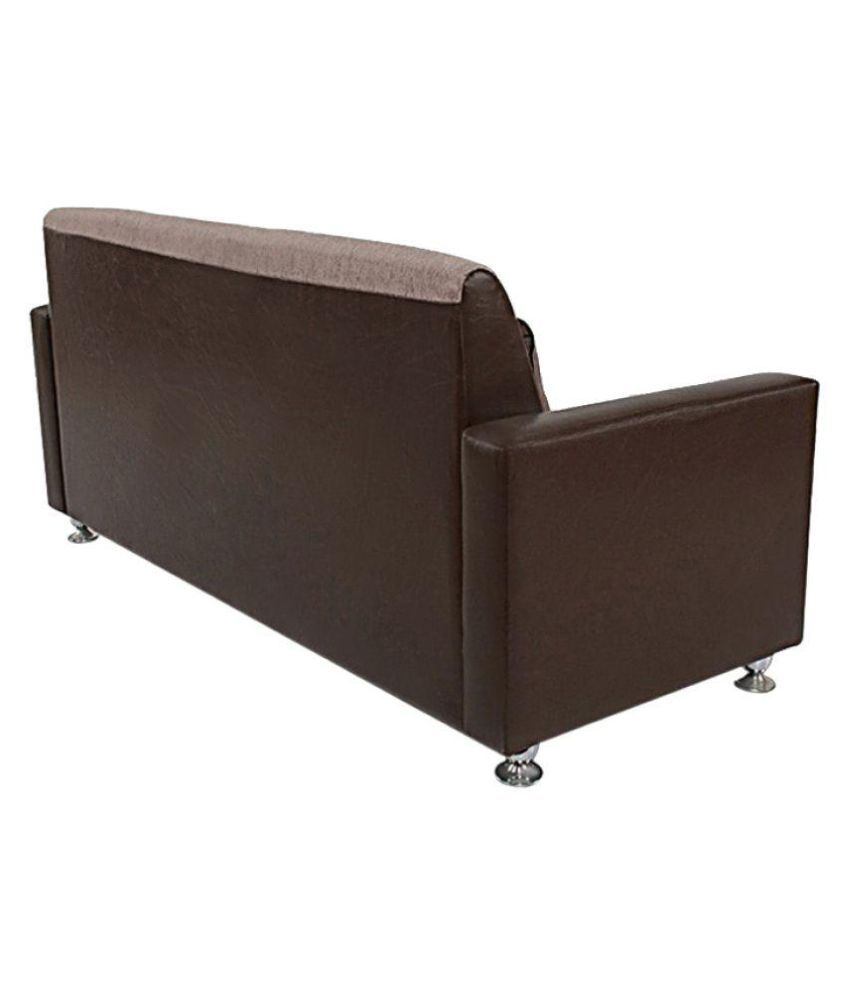 Furniture World Comfy 3 1 Sofa Set In Brown Pu Fabric Furniture World Comfy 3 1 Sofa Set In Brown Pu Fabric