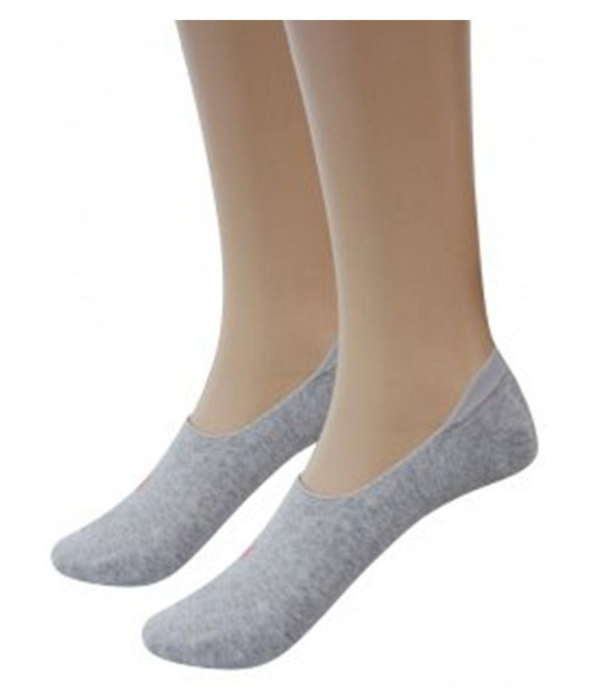     			Tahiro Grey Cotton Footies Loafer Socks - Pack OF 2