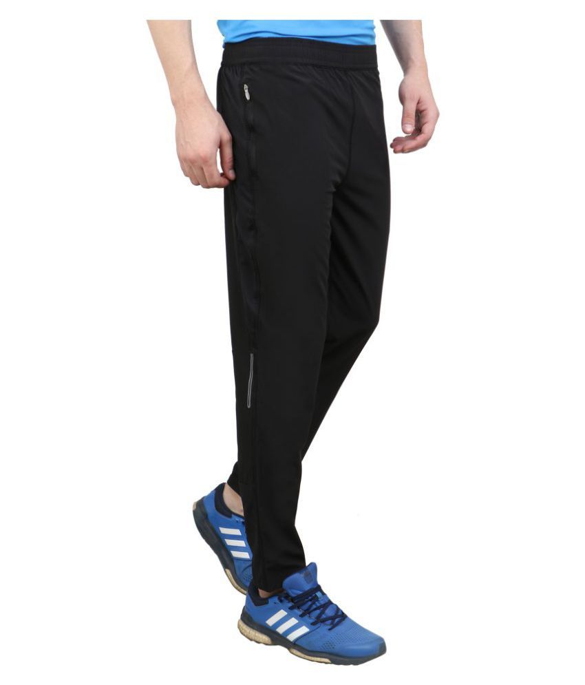 nike black polyester lycra trackpants