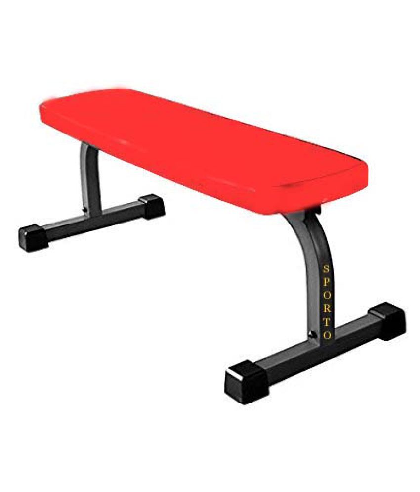 Sporto Heavy Duty Flat Bench Standard Red Buy Online At Best