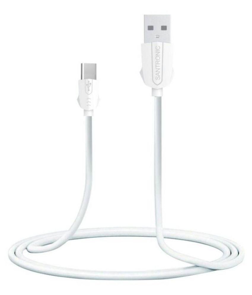 SANTRONIC USB Data Cable White 1 Meter All Cables Online at Low Prices Snapdeal India