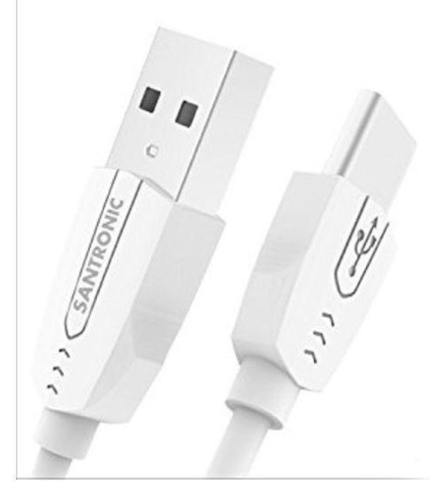 SANTRONIC USB Data Cable White 1 Meter All Cables Online at Low Prices Snapdeal India