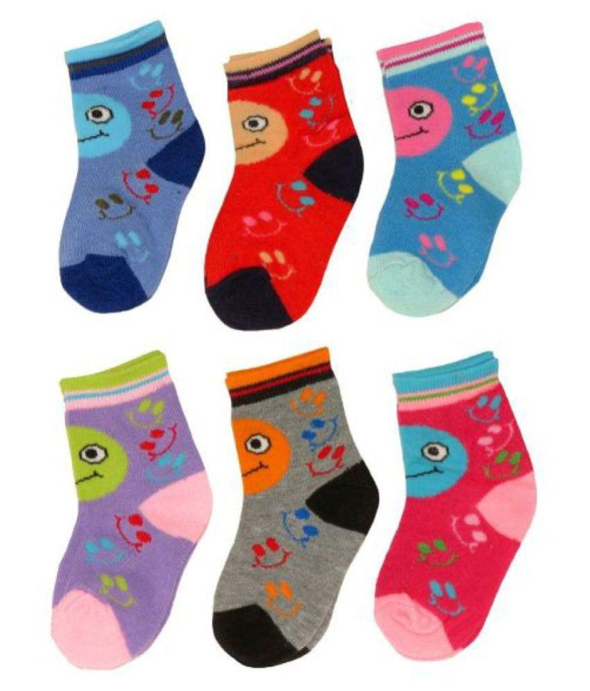     			Tahiro Multicolour Cotton Casual Baby Socks - Pack Of 6