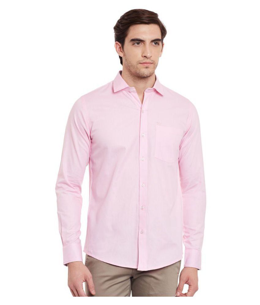 Lisova Pink Casual Slim Fit Shirt - Buy Lisova Pink Casual Slim Fit ...