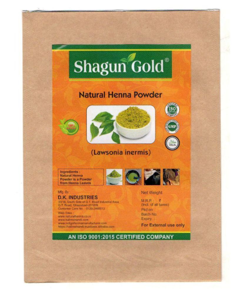 Shagun Gold Natural Henna Powder Semi Permanent Hair Color Henna