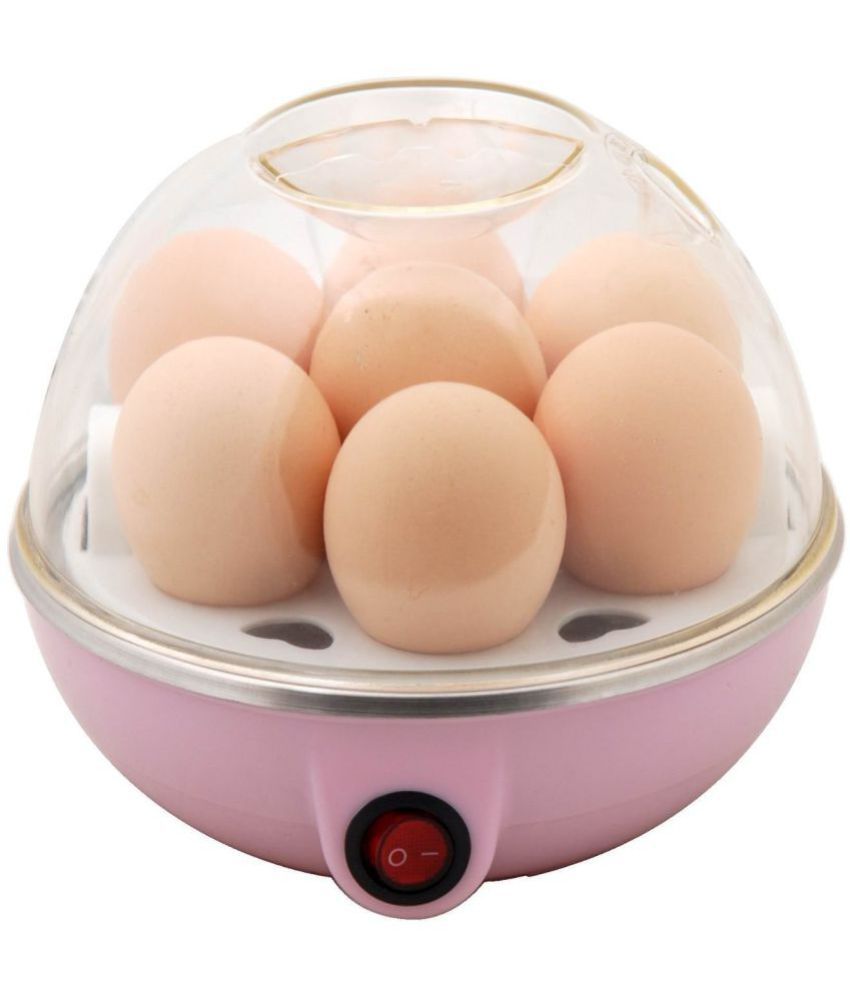     			NK STORE Unique Mini Electronic Egg Boiler Poacher and vegetable steamer 7 Egg Cooker(Pink)