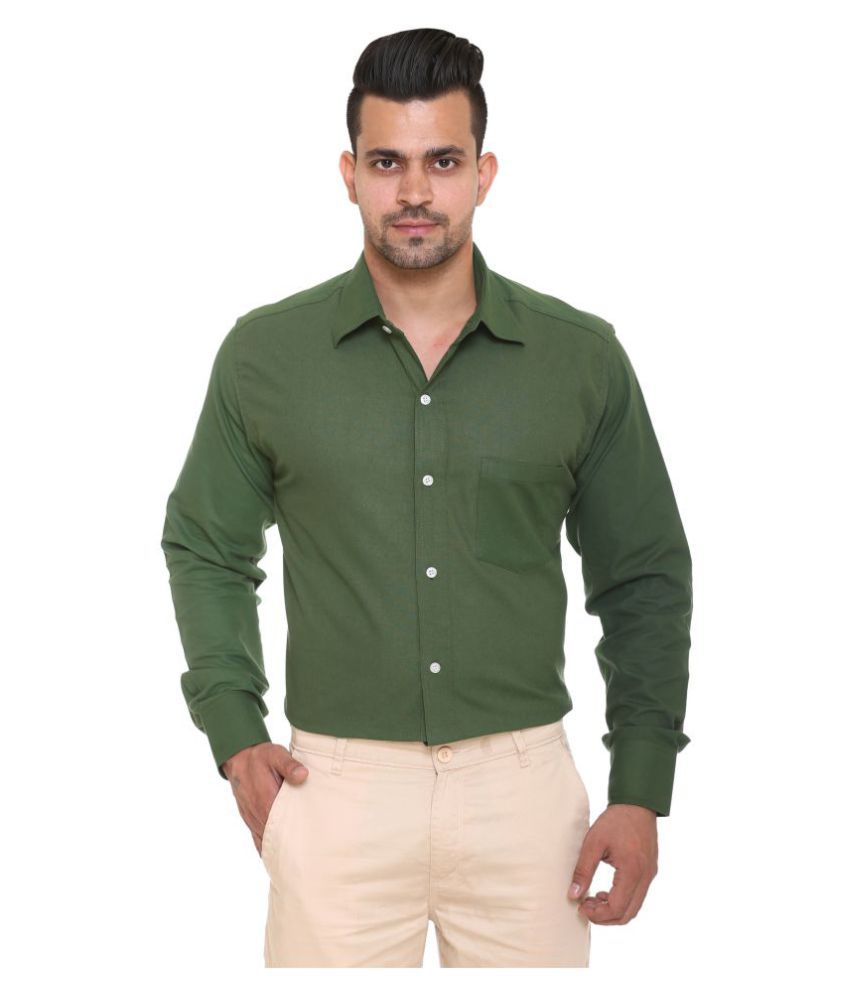 Bana Clothing Green Formal Slim Fit Shirt - Buy Bana Clothing Green ...