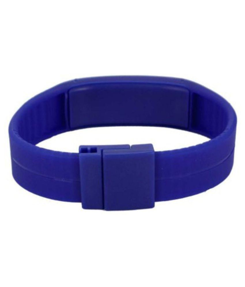 S S TRADERS- Blue Digital Led Pipe Watch Bracelet - Adjustable Band ...