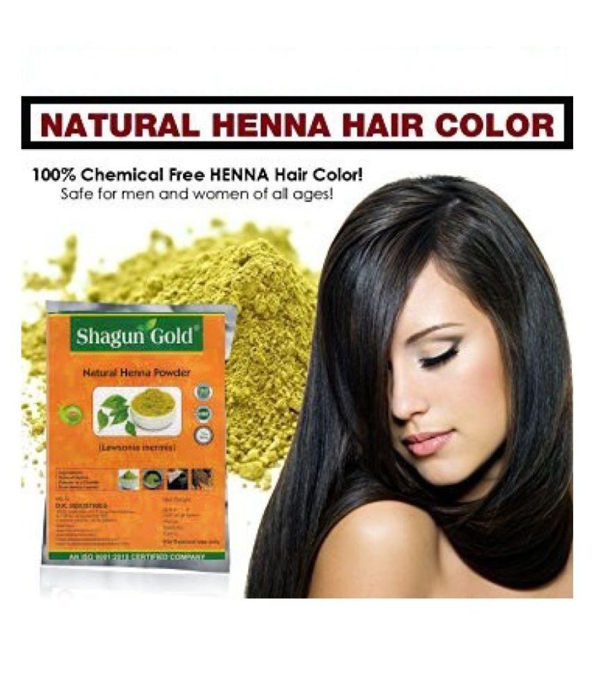Shagun Gold Natural Henna Twin Semi Permanent Hair Color Henna 100 gm ...