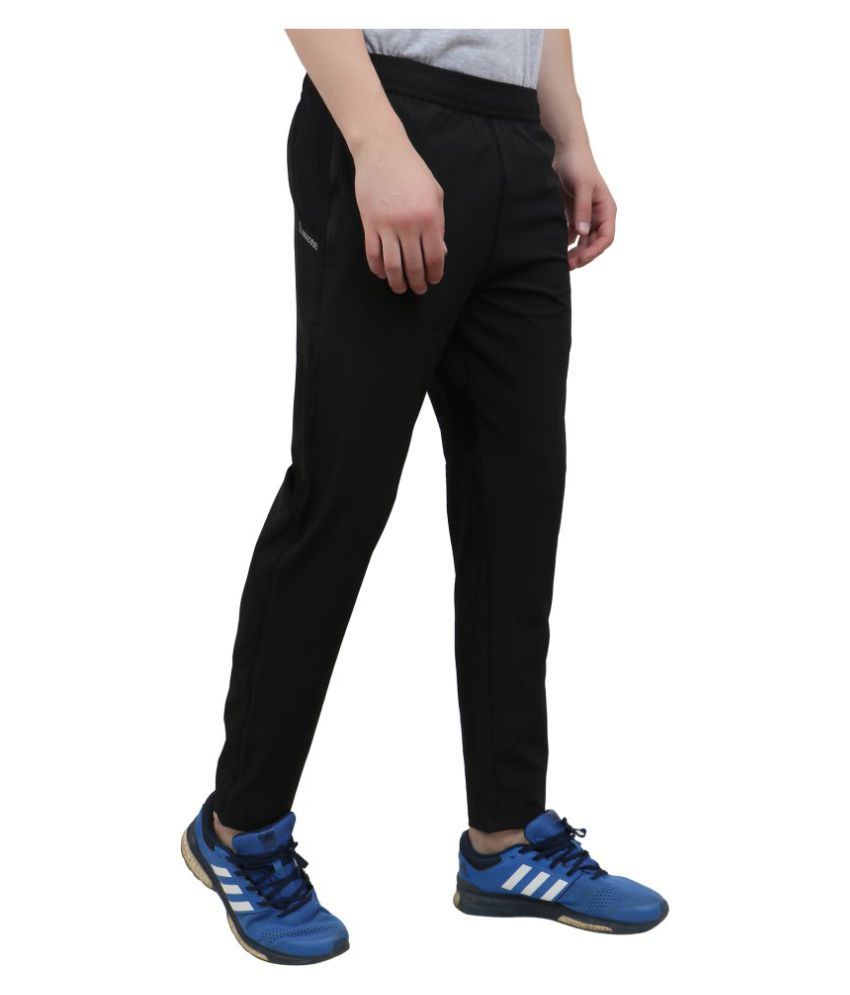 adidas black polyester lycra track pant