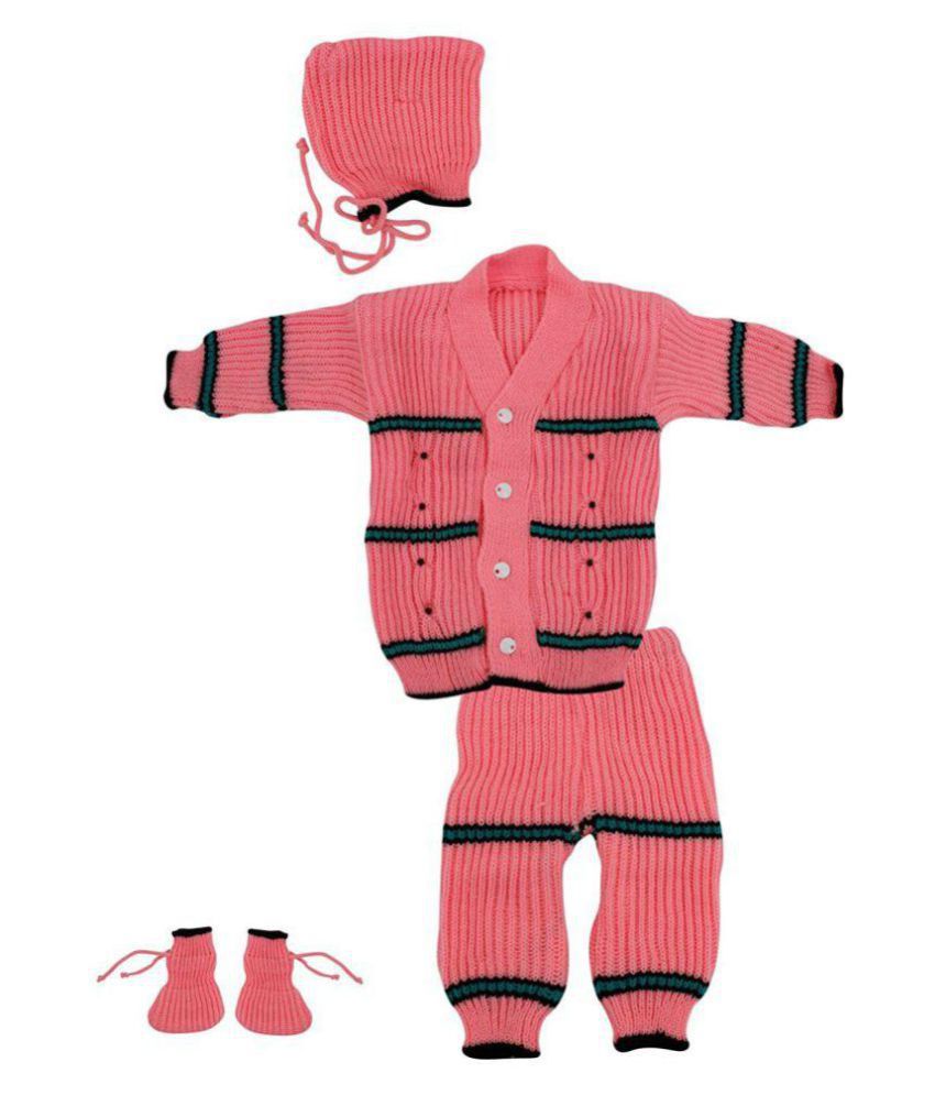     			The Creators™ Unisex Sweater Set (Pink, 0-6 Months)