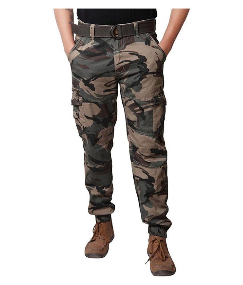 joggers army print