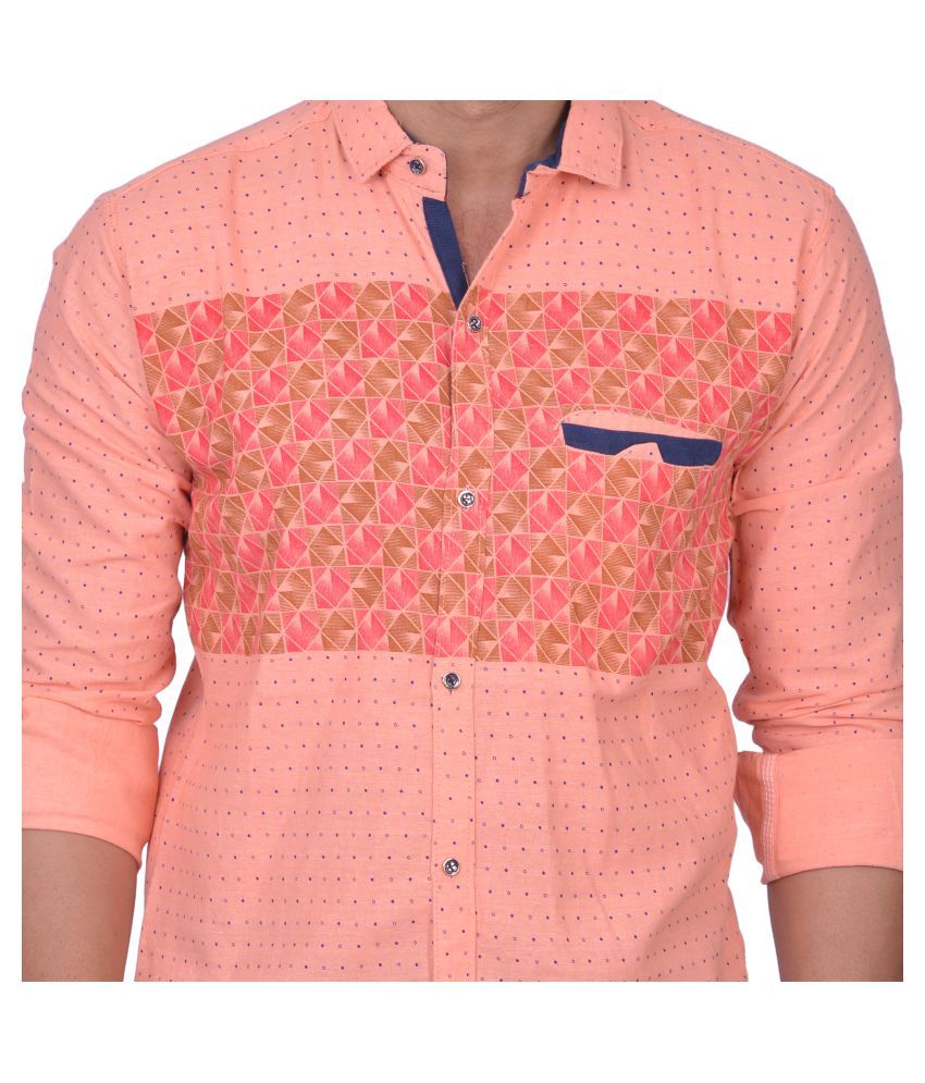 peach casual shirt