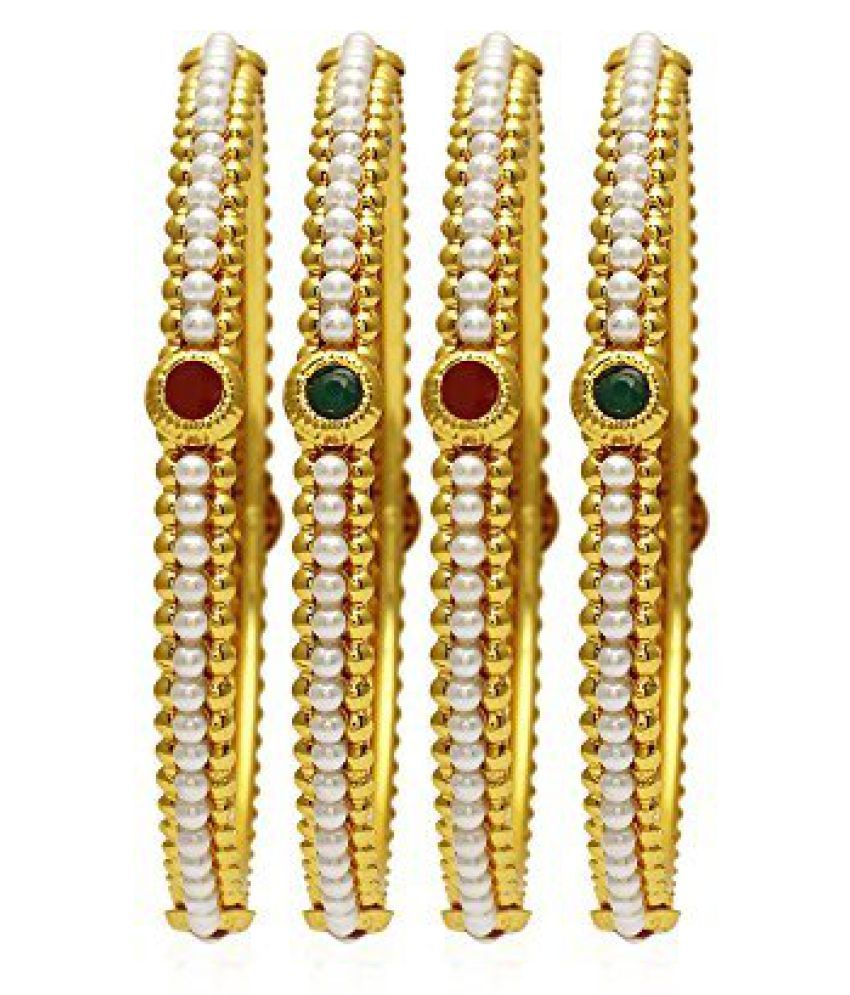     			YouBella Pearl Bangles Jewellery For Girls/Women (2.8)