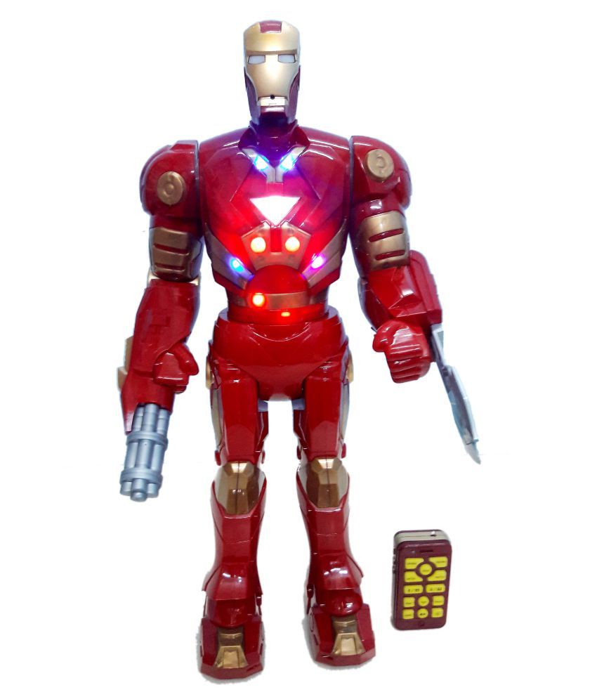 Wish Kart 20 inches Iron  Man  Remote  Control  Robot Toy 