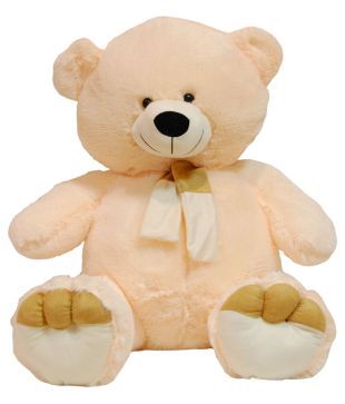 off white teddy bear