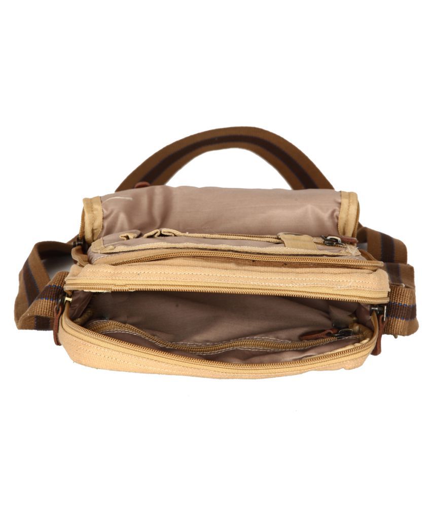 Scout Beige Canvas Sling Bag - Buy Scout Beige Canvas Sling Bag Online ...