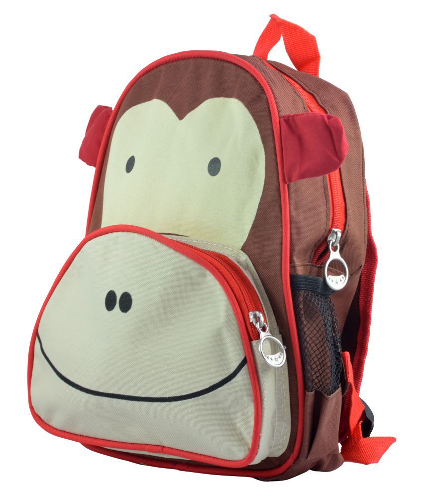 Angel Glitter Alfie the Monkey Brown Cute Kids Pre School Bag: Buy ...