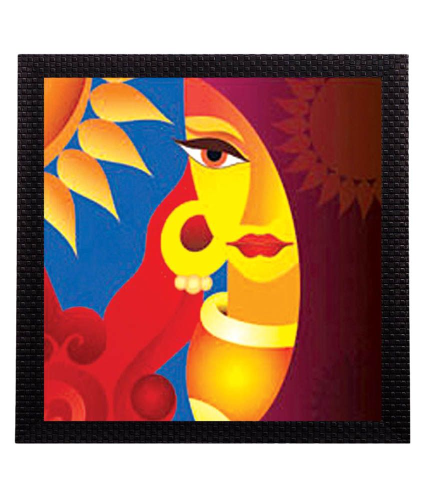     			Ecraftindia Wood Painting With Frame Single Piece