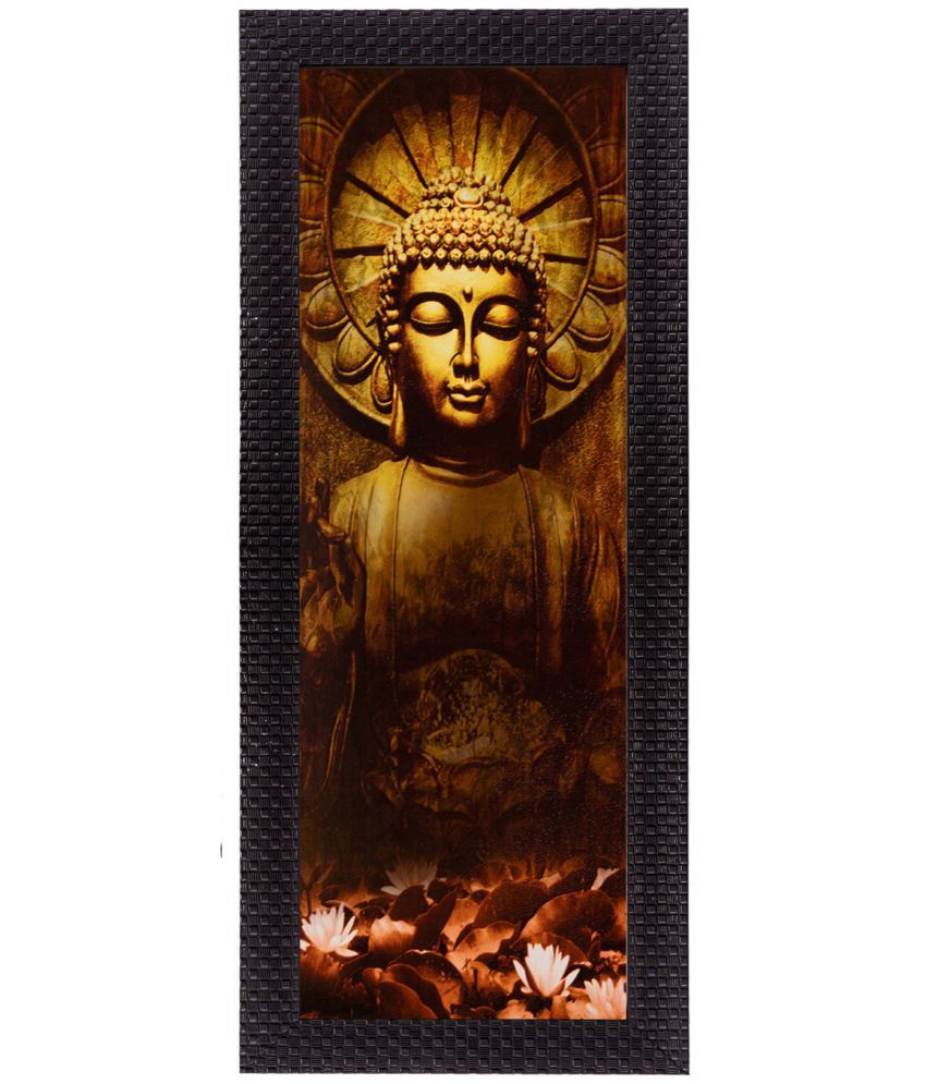     			eCraftIndia Multicoloured Lord Buddha UV Wall Art