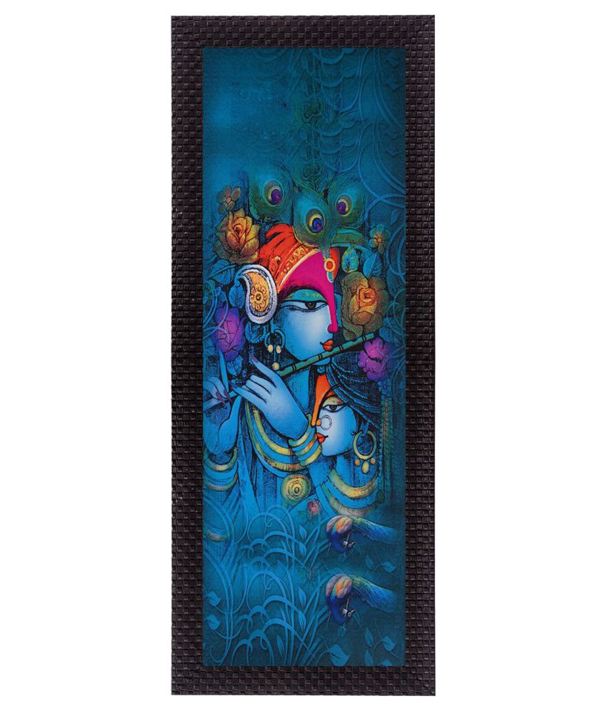     			eCraftIndia Musical Lord Krishna Wood Painting With Frame Single Piece