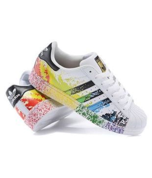 adidas rainbow splatter shoes