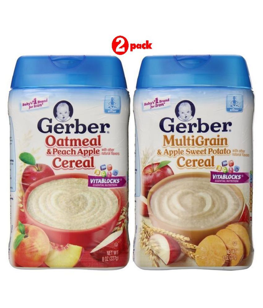 Gerber Oatmeal Peach Apple + MGASP Infant Cereal for 6 months + ( 600