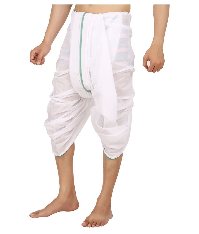 Prakasam Cotton White Dhoti Buy Prakasam Cotton White Dhoti Online at
