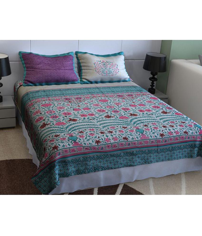 Portico King Cotton Multi Printed Bed Sheet Buy Portico King