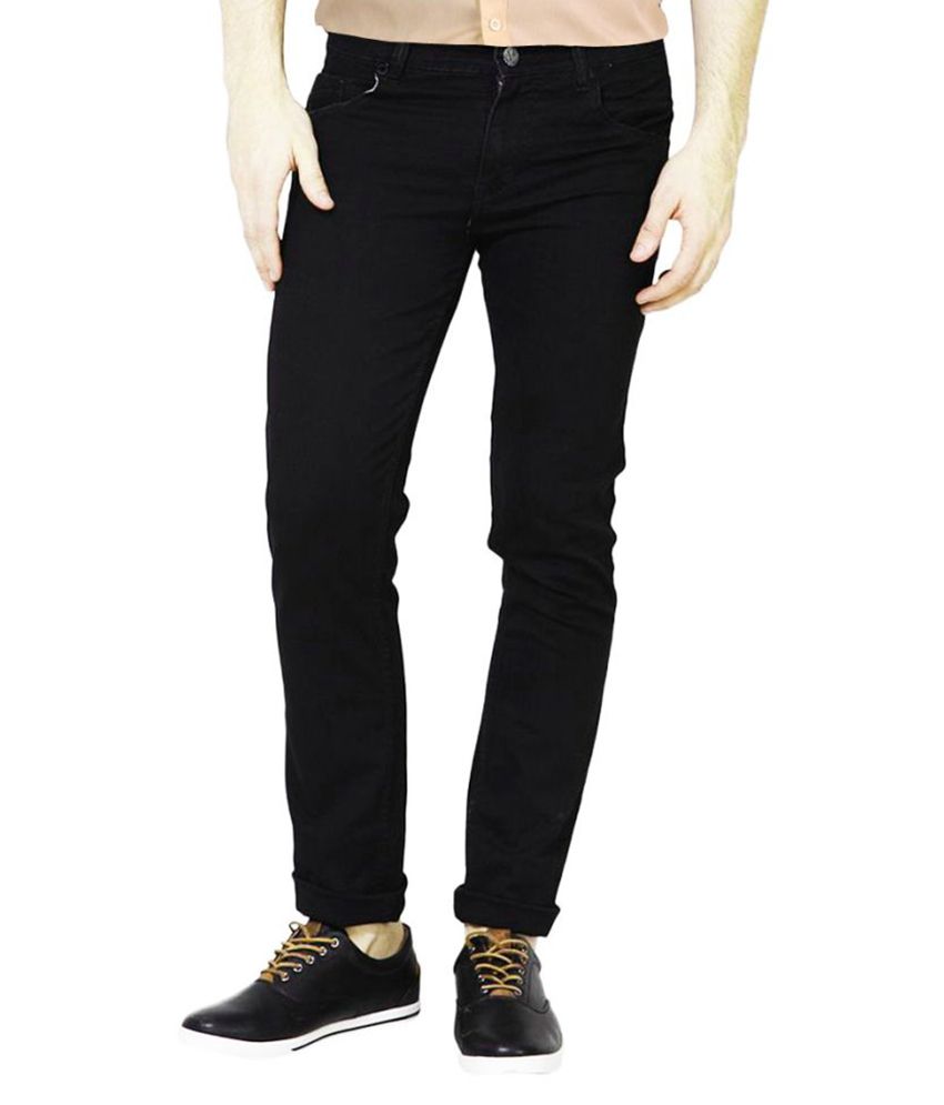 mens black straight jeans