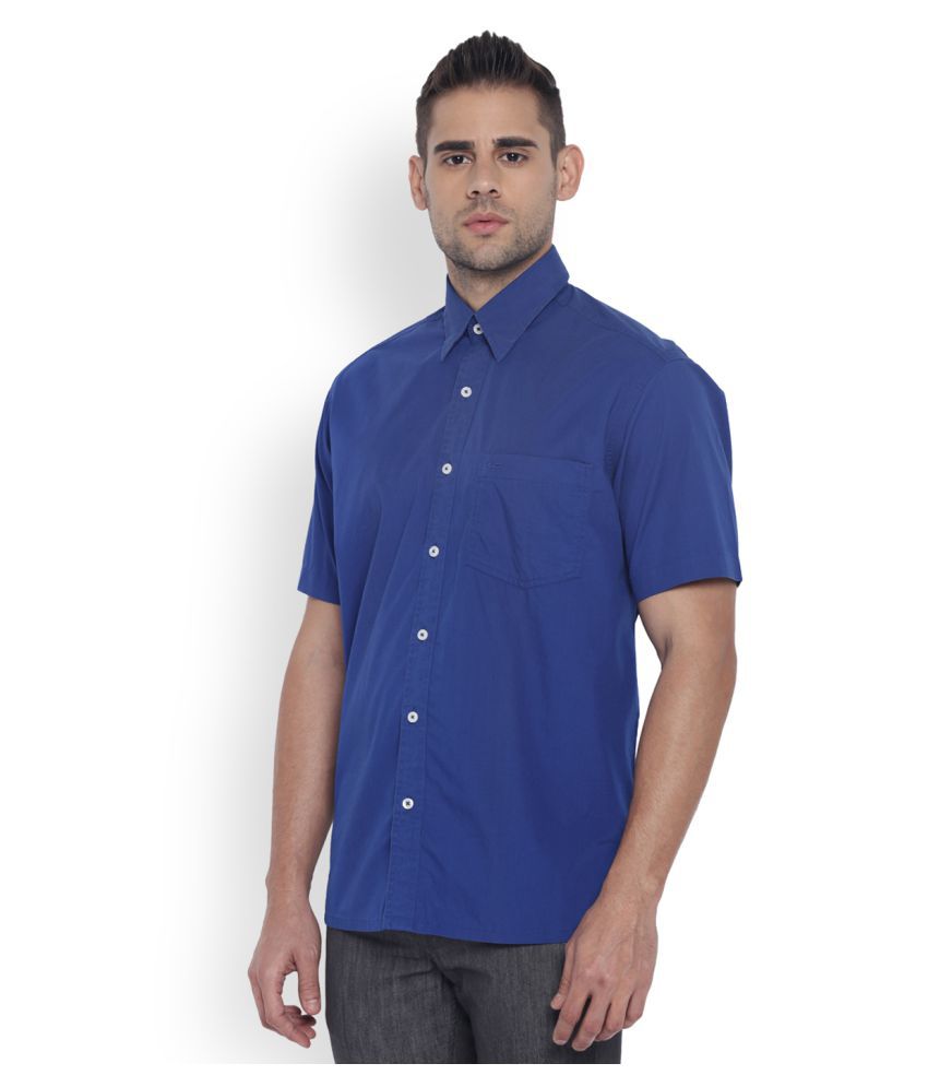 Colorplus Blue Casuals Regular Fit Shirt - Buy Colorplus Blue Casuals ...