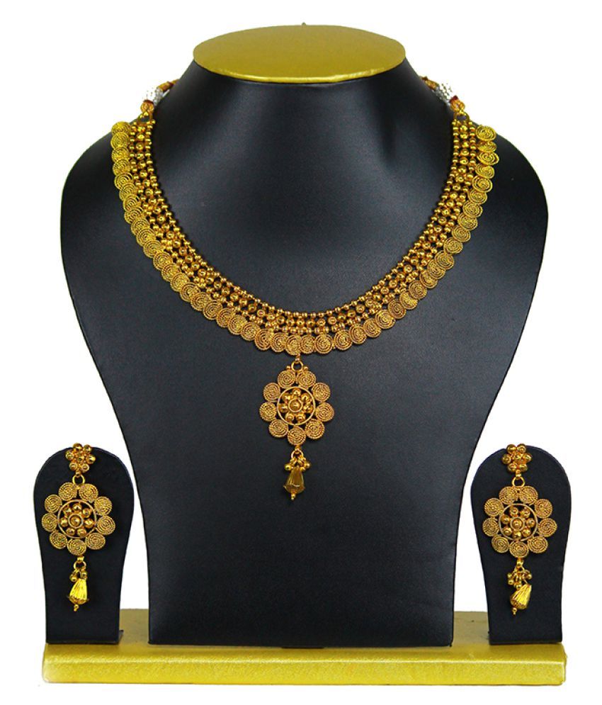 Sewad Golden Artificial Necklace Set for Women Buy Sewad Golden