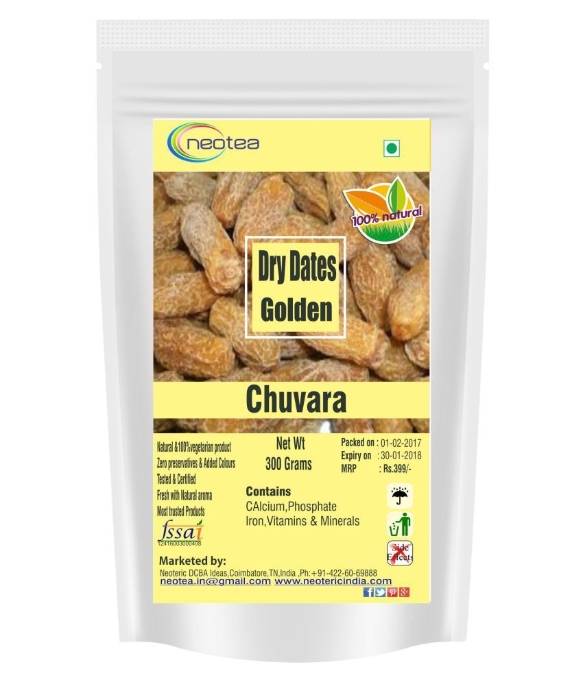 Neotea 100 Best Quality Dry Dates Golden Regular Dates (Khajoor