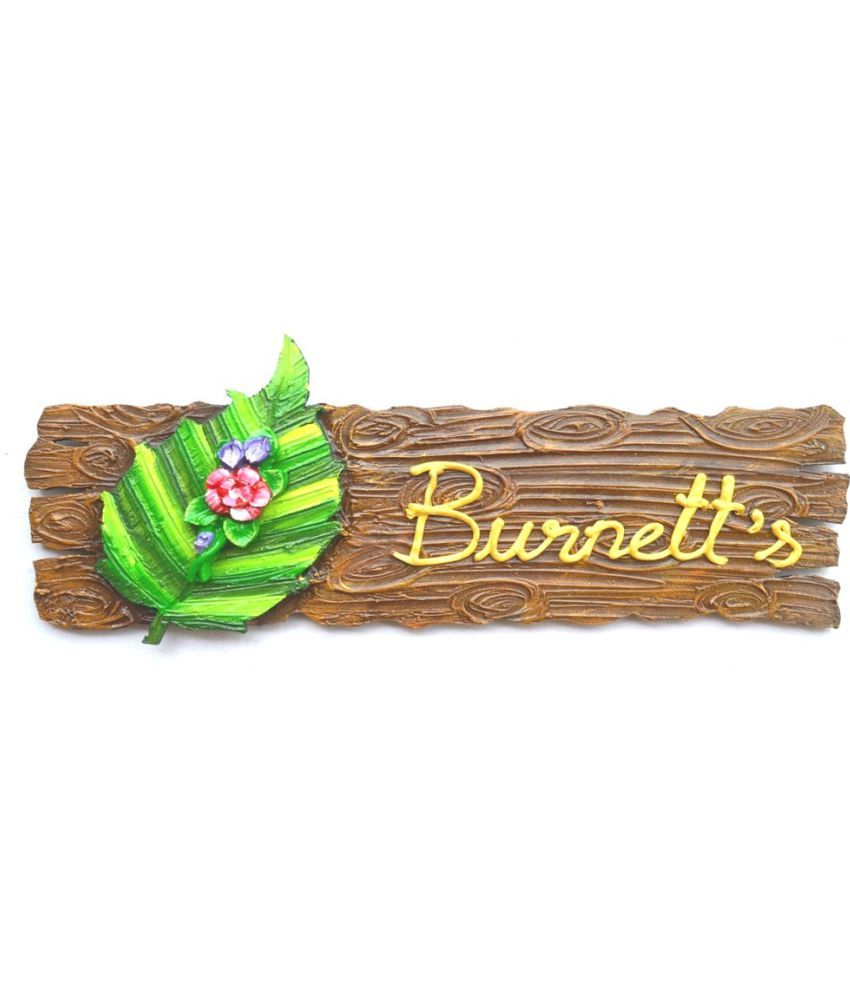 Megha S Artwork Wood Green Leaf With Grassland Nameplate Designer Shape Decorative Plate Multi Buy Megha S Artwork Wood Green Leaf With Grassland Nameplate Designer Shape Decorative Plate Multi At Best Price In India